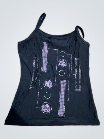 Unbranded Black Printed Camisole Top