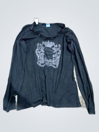 Lacoste Black Long Sleeve Embroidered T-Shirt