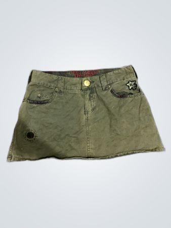Hudson Khaki Denim Mini Skirt