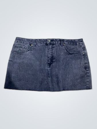 Unbranded Black Denim Mini Skirt