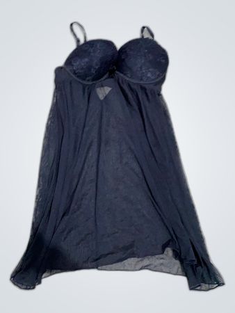Unbranded Black Lace Slip Dress