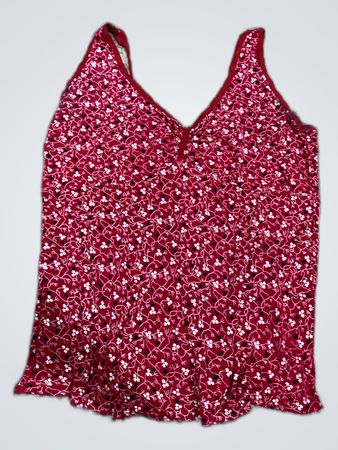 Red Floral Tank Top