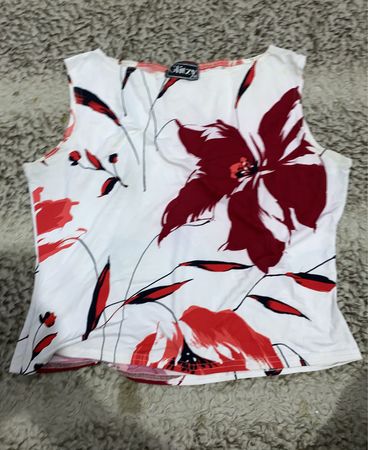 Mango Printed Sleeveless Camisole Top