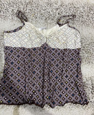 Blouse with Geometric Pattern