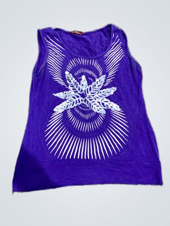 Purple Graphic Tank Top