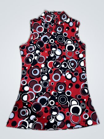 Unbranded Printed Sleeveless Mock Neck Top