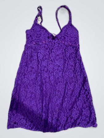 Purple Lace Slip Dress