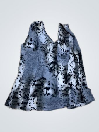 Gray and Black Tie-Dye Tank Top