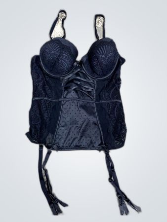 Black Lace Bustier Top