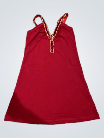Red Sequined Camisole Top
