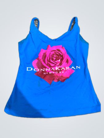 Donna Karan New York Blue Tank Top
