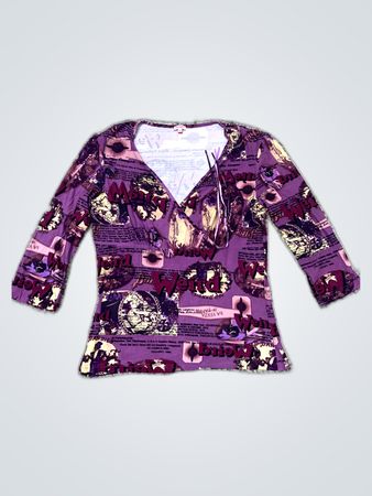 Purple Graphic Top