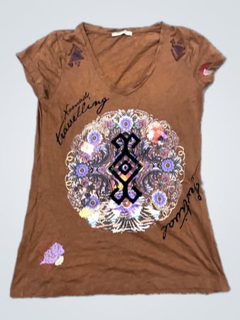 Brown Graphic T-Shirt