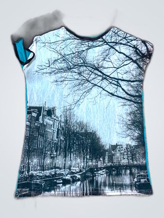 Zara Printed Amsterdam Canal T-Shirt