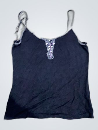 Black Beaded Camisole Top