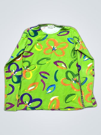 Vivienne Westwood Green Floral Print Long Sleeve T-Shirt