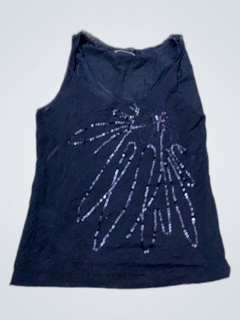 Zara Black Sequined Tank Top