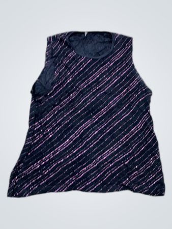 Sequined Striped Sleeveless Tank Top