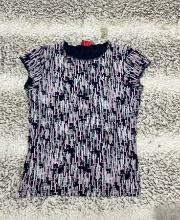 Blouse with Geometric Pattern
