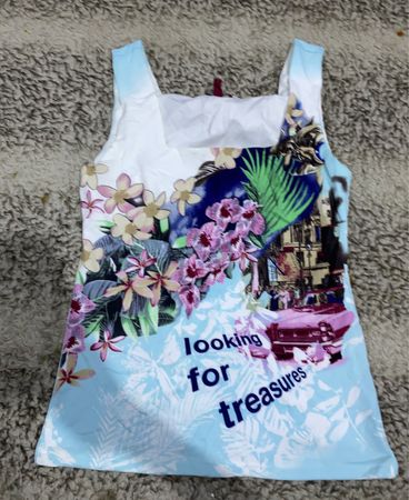 Tank Top with Floral and Car Print