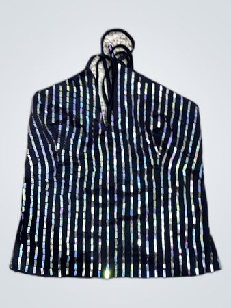 Unbranded Black Sequined Halter Top