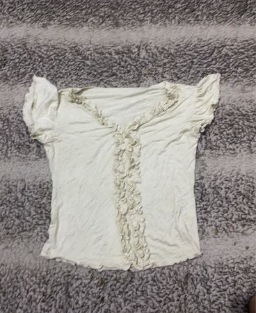 White Ruffled Top