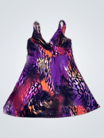 Purple Animal Print Mini Dress