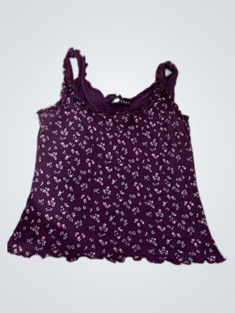 ZARA Floral Ruffle Camisole Top