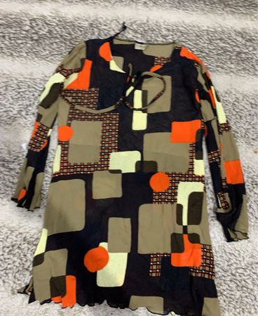 Unbranded Geometric Print Long Sleeve Dress