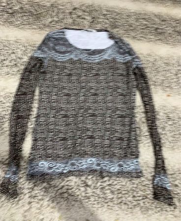 Unbranded Lace Trim Knit Sweater