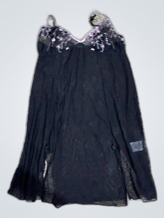 Black Chemise with Lace Details