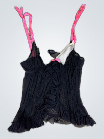 Black Ruffled Top