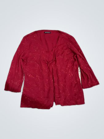 La Redoute Red Sequined Cardigan