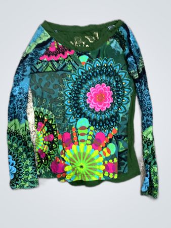 Desigual Printed Long Sleeve Blouse