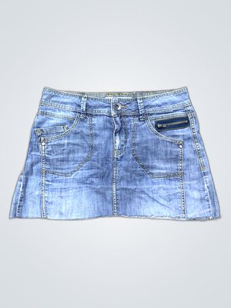 Full Denim Mini Skirt