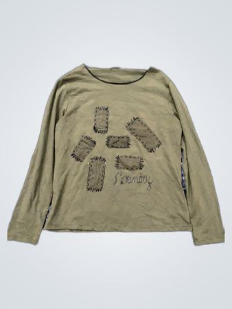 Vivienne Westwood Green Patchwork Long Sleeve Top