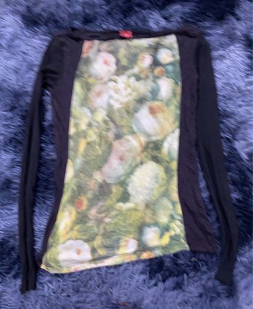 Floral Print Long Sleeve Blouse