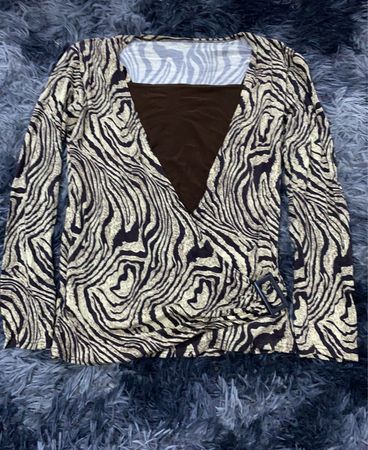 Zebra Print Top and Skirt Set