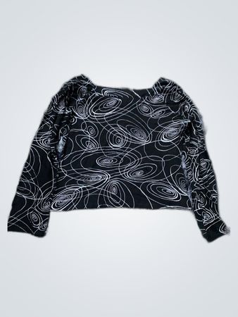 Zara Printed Long Sleeve Blouse
