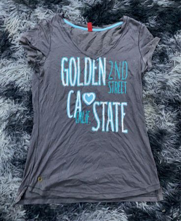 Gray Short Sleeve T-Shirt with Logo