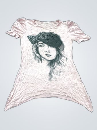Pink T-Shirt with Portrait