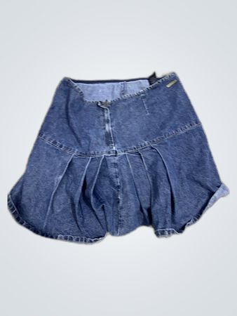 Guess Denim Pleated Mini Skirt