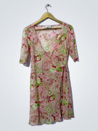 Guess Printed Wrap Dress
