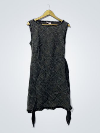 Mango Gray Plaid Sleeveless Mini Dress