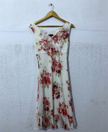 Mango Floral Wrap Mini Dress