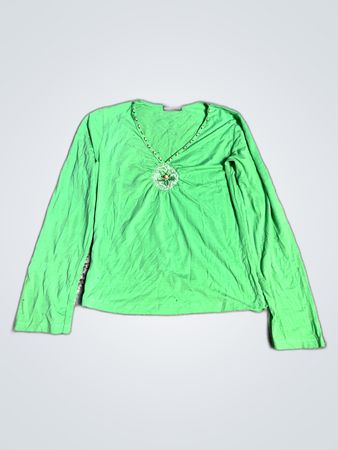 Green Long Sleeve Top