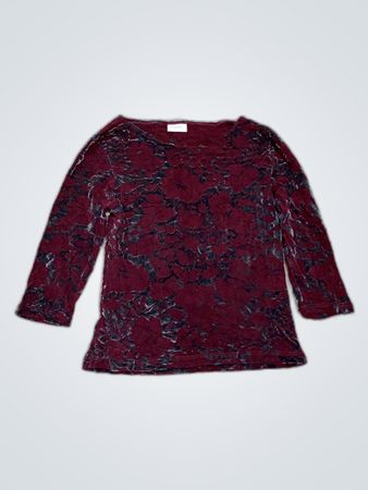 Free People Printed Velvet Blouse