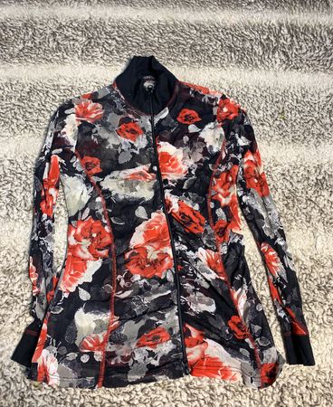 Lululemon Floral Print Zip-Up Track Jacket