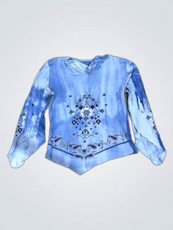 Blue Tie-Dye Long-Sleeve Shirt