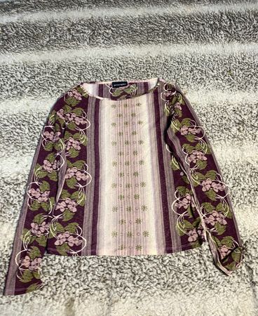 Free People Printed Long-Sleeve Blouse